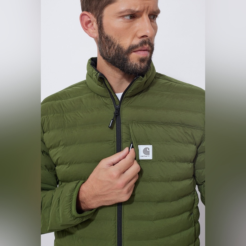 Carhartt LWD Men's Relaxed Fit Stretch Insulated Jacket Chive Color 3XL NWT - Picture 3 of 9